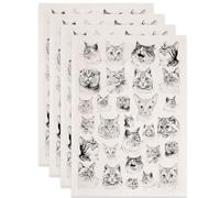 SUPERDANT 4 Feuilles Transfert Ceramique de Chat Pour Decalcomanie Réalistes pour Poterie Papier Décoratif Noir Pour Porcelaine Email Argile Décoration Céramique Papier Transfert