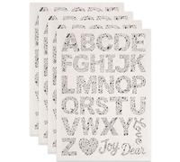 SUPERDANT 4 Pièces Transfert Ceramique Sous Glaçure Lettres Monogramme Amour Joie Papiers Transfert pour Céramique Papier Decalcomanie Émaillage Noir Cadeaux Faits Main Four Poterie
