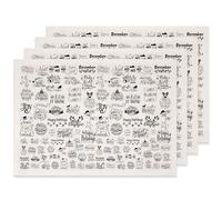 SUPERDANT 4PCS Transferts Céramique Sous Glaçure Textes de Fête Pour Céramique Halloween Noël Autocollants Décalcomanies Céramique Papier Transférable Noir Pour Porcelaine Émaillage Argile 52x37cm