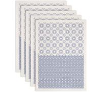 SUPERDANT 5 Feuilles Grands Décalques Transfert Ceramique Engobe Papier Decalcomanie Poterie Motif Cercles pour Argile Biscuitée Non Cuite Bleu 52x37cm