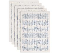 SUPERDANT 5 Papiers Transfert Ceramique Sous Glaçure Motif Bouquet de Fleurs Decalcomanie Pour Céramique Porcelaine Argile Décor Feuilles Plantes Papier Transfert Eaux Poterie Émaux