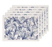 SUPERDANT 5Pcs Transfert Sous Glaçure Baies Et Feuilles Pour Poterie Papier Transfert Argile Décalques Céramiques Autocollants DIY Artisanat Décalque Eau Bleu