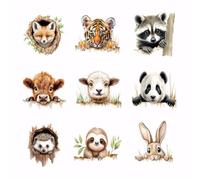 SUPERDANT 9 pièce de Transfert Textile Thermocollant pour Animaux de Poche Patchs de Transfert de Chaleur pour Animaux Décalcomanies à Repasser à Faire Soi Même Stickers Tissu Thermocollant