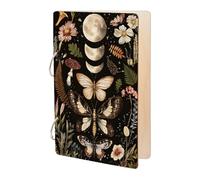 SUPERDANT Album Carte Postale Phases de la Lune Classeur de Planification Porte Cartes Papillon Presentoir Carte Postale en Bois 2 anneau Couverture Souvenir Cadeau Mariage Rangement Photo