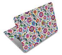 SUPERDANT Autocollant Ordinateur Portable 3 Pièces Universel Adaptable 38x27cm Design Fleurs Colorées Imperméable Résistant Aux Rayures Convient pour Protection Et Décoration De 12 à 15.6 Pouces