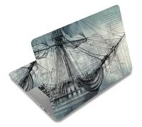 SUPERDANT Autocollant Ordinateur Portable en Vinyle Amovible Motif Bateau à Voile Habillages et Autocollants pour Ordinateur Portable 12 13 13.3 14 15 15.4 15.6 Pouces Vinyle Amovible