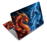 SUPERDANT Autocollant pour Ordinateur Portable 3 Pièces Dragon de Glace et de Feu Enveloppe Couverture Décalque PVC Personnalisable à Tailler Cadeau pour Ordinateur Portable 12 15,6 Pouces 38x27cm