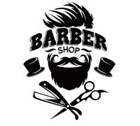 SUPERDANT Barber Shop Stickers Muraux Thème Coiffure Vinyle Sticker Barbe Chapeau Magique Stickers Muraux Art pour Maison Chambre Salon Décorations 59x35cm
