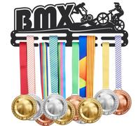 SUPERDANT Cintre de Médaille BMX Support de Sport de Cyclisme Présentoir de Médailles Support Mural en Fer Crochet de Ruban Décoration de Récompenses PorteRubans Cintres de Médailles