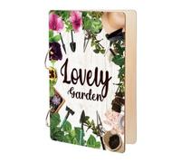 SUPERDANT Classeur à Feuilles Mobiles en Bois Album Photo Joli Porte Cartes de Vœux de Jardin 2 anneau Couverture Journal de Jardin Planificateur Carnet de Notes Almanach