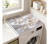 SUPERDANT Couverture Décorative Colorée Papillon 60x50 cm Pour Machine à Laver à Chargement Par Le Dessus En TPU Avec Points de Ventouse Ajustable Sans Outil