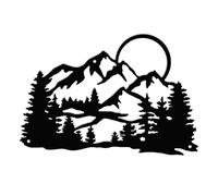 SUPERDANT Décoration Murale en Métal pour Montagne Décoration Murale pour Montagne Œuvre D'Art pour Montagne Décoration Rustique pour la Maison Salon Ferme Forêt Art Mural Sculptures Signes