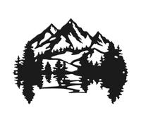 SUPERDANT Décoration Murale en Métal pour Montagne Forêt Lac Décoration Rustique pour la Maison Salon Ferme Forêt Lac Art Mural Sculptures Enseignes
