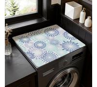 SUPERDANT Dessus Machine a Laver 1 Pièce 60x50cm Protection Étanche Antidérapante pour Tapis Lave Linge Séchoir Table à Repasser Nappe de Table Design Bleu Feu d'Artifice