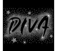 SUPERDANT DIVA Strass Thermocollant Étoiles en Cristal Autocollants de Transfert de Chaleur Autocollants Thermocollants Patchs Strass Bling Bricolage Artisanat Cadeaux