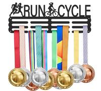 SUPERDANT Duathlon Médaille Cintre Course à Pied Cyclisme Récompenses Porte-Ruban Médaille Crochet Affichage Support Mural Cadre Présentoir Peut Résister à 10-15 kg Cadeau D'Athlète