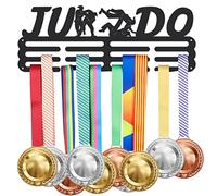 SUPERDANT Femme Judo Porte Medaille Support Medaille de Sport Porte Médailles Montage Mural Ruban Support pour Medaille Décor Fer Crochets Cadeaux pour Judoka 40x15cm