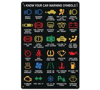 SUPERDANT Feux D'Avertissement de Voiture Plaque Metal Vintage 30 Style Marque D'Avertissement de Voiture Signes Plaque Decorative Metal Plaque Métallique Deco Vintage