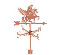 SUPERDANT Girouette Cheval Ailé en Métal Instrument de Mesure de Direction du Vent avec Installation sur Toit pour Décoration Extérieure de Jardin Ferme Arrière-Cour Belvédère Grange Art Cuivre Rouge