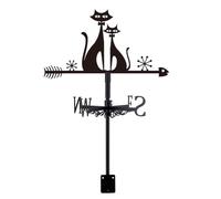 SUPERDANT Girouette de Jardin Exterieur Atomic Cat Girouette Métallique Abstraite en Forme de Chat Girouette Décorative pour Animaux Girouettes de Direction du Vent Deco Exterieur
