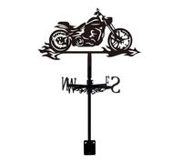 SUPERDANT Girouette de Jardin Exterieur Metal Motorcycle Girouette de Toit à Vent en Métal Flame Banderuola Vento Black Banderuola Ornamento Outdoor Iron Roof Yard Decor Deco Jardin Exterieur