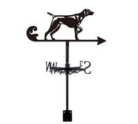 SUPERDANT Girouette de Jardin Exterieur pour Chien de Chasse Indicateur de Direction du Vent Instrument de Mesure Installation sur Toit Girouettes Artistique de Grange Noir Deco Jardin Exterieur