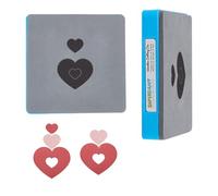 SUPERDANT Matrice de Découpe en Cuir en Forme de Cœur Boucles D'Oreilles en Bois Scrapbooking Matrices de Découpe en Cuir pour Femmes et Filles Cadeaux Machine de Découpe