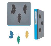 SUPERDANT Matrice de Decoupe Scrapbooking en Bois pour Cuir Plumes Trois Plumes Boucles D'Oreilles Cuirs Matrices de Découpe Bricolage Artisanat Cuirs Outil de Poinçonnage