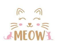 SUPERDANT MEOW Autocollants Muraux Chat Moustaches Stickers Muraux Mignon Chat Autocollants et Peintures Murales DIY Art PVC Sticker Murals pour Chambre Enfants Chambre Salon