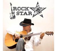 SUPERDANT Musique Stickers Muraux Guitare Rock Star Sticker Mural Vinyle Décor Autocollant Chambre Musique Chambre Enfants Décor Pépinière Maison Art Mural Cadeau Autocollants Décoratifs