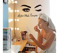 SUPERDANT Noir PVC Stickers Muraux Oeil et Yeux Motif Vinyle Sticker Mural Mur Art Décalcomanie pour la Maison Salon de Beauté Décoion Ouverture de L'école Autocollants Décoratifs 29x85 cm