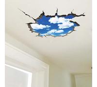 SUPERDANT Nuages 3D Stickers Muraux Sticker Mural Drôle Ciel Plafond Vinyle Aquarelle Art Décor pour Chambre D'Enfants Salon Décoration Murale