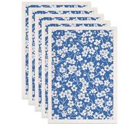 SUPERDANT Papier Décalcomanie 5PCS Fleurs de Cerisier Sous Émail pour Céramique Porcelaine Argile - Décalques Transfert pour Émaillage et Poterie Bleu