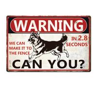SUPERDANT Plaque en Métal pour Chien Berger Allemand Plaque Decorative Metal Avertissement Citations Amusantes Plaque en Métal pour Porte de Jardin Plaque Murale Decorative