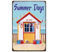 SUPERDANT Plaque Metal Vintage pour Cabane de Plage Affiche Rétro en Métal Plaque Murale Decorative pour les Jours D'Été pour Homme des Cavernes Deco Vintage