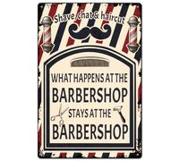 SUPERDANT Plaque Metal Vintage Pour Salon De Barbier Plaque Murale Decorative Avec Citations Drôles Décoration Pour Cave Masculine Salon De Coiffure Beau Parloir Panneau Decoratif Exterieur Metal