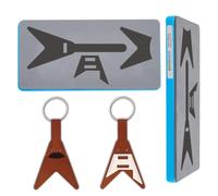 SUPERDANT Porte-Clés de Guitare Électrique en Cuir Découpe de Matrice Pendatif Décor Fabrication d'Art Artisanal DIY Cadeaux Faits Main pour Homme Femme