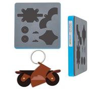 SUPERDANT Porte-Clés Motoclette en Cuir Matrice Décorative Découpe Motif Décoratif en Bois Outil DIY Artisanat Main Pour Homme et Femme