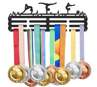 SUPERDANT Porte Medaille de Gymnastique avec Forme ECG Porte Médaille en Fer Crochets Muraux Support Medaille de Compétition Support Medaille