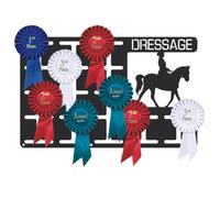 SUPERDANT Porte Medaille en Forme de Rosettes pour Dressage de Chevaux Porte Médaille en Forme de Rosette Équestre Ruban de Récompense Personnalisé Support Medaille Noir