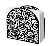 SUPERDANT Porte Serviette de Table de Roses Porte Serviette Papier à Cocktail avec de Nombreuses Roses Moderne Distributeur de Mouchoirs en Métal Porte Serviettes Rustiques pour Tables