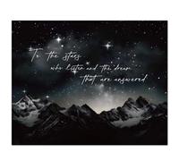 SUPERDANT Poster Mural de Ciel Étoilé de Montagne Affiche Decoration Murale Éclectique Décor en Carton Maximaliste Paysage Nocturne Affiche Decoration Murale