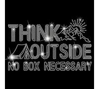 SUPERDANT Rhinestones à Repasser Penser Au-delà des Cadres Aucune Boîte Nécessaire Autocollants Transferts Thermiques Motivants DIY Décorations Strass pour T-shirts