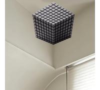 SUPERDANT Stickers muraux 3D Illusion d'optique Cube Pixel Block Décoration | Autocollants 3D géométriques abstraits à décoller et à coller, décoration murale en vinyle pour coin de la maison