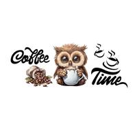 SUPERDANT Stickers Muraux Coffee Time Stickers Muraux Amovibles Auto-Adhésifs Papiers Peints Mots Noirs Vinyle Mur Art Peintures Murales Décor à la Maison pour Salon