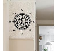 SUPERDANT Stickers Muraux en Vinyle avec Boussole Montagnes Jungle Forêt Sticker Mural Décoration Artistique Voyage pour Salon Chambre à Coucher Autocollants Décoratifs