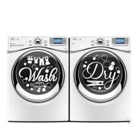 SUPERDANT Stickers Muraux pour Buanderie Autocollants Muraux en Vinyle pour Machine à Laver Lavage et Séchage Décoration DIY Impression à Suspendre pour Sécher Décoration de Buanderie
