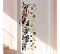 SUPERDANT Stickers Muraux Réalistes pour Chiots Os et Empreintes de Pattes pour Salon Stikers Murals Artistiques Décoration en Vinyle Stickers Animaux Autocollants Décoratifs