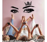 SUPERDANT Stickers Muraux Sourcils et Yeux en Vinyle pour Salon Chambre à Coucher Buanderie Salle de Bain Stikers Murals pour Boutique de Cosmétiques Salon de Beauté Autocollants Décoratifs