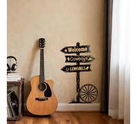SUPERDANT Stickers Muraux Western Panneaux Signalisation Cowboy